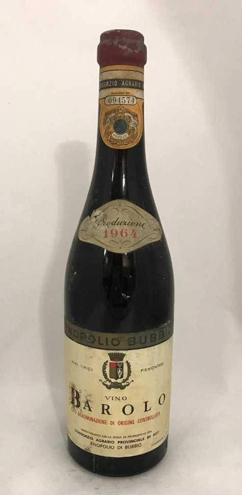 Вино "Barolo Enopolio Di Bubbio" 1964 года.