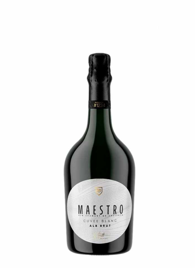 Шампанское «Maestro» 2021 Cuvee Blanc, брют белое. 0,75