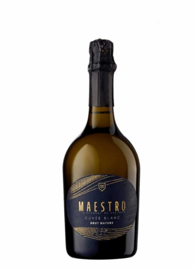 Шампанское «Maestro» 2024 Cuvee Blanc, брют натюр белое. 0,75