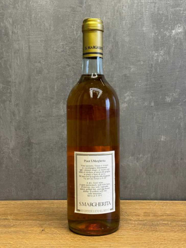 Вино Pinot S.Margherita 1989 года.