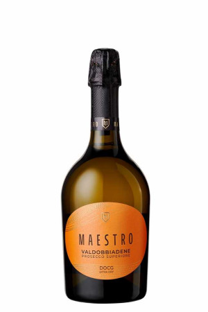 Шампанское «Maestro» Valdobbiadene 2023 Prosecco Superiore DOCG, экстра-сухое белое. 0,75