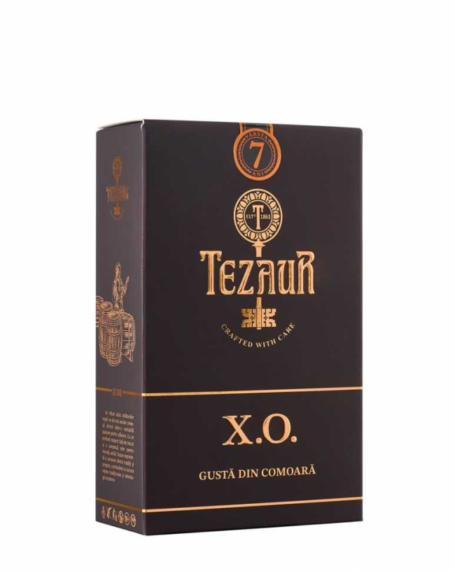 Коньяк «Tezaur» XO 7 лет. 0,5 в коробке.