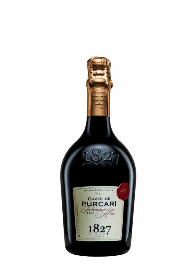 Шампанское «Cuvee de Purcari» Feteasca Alba брют. 0,75 в коробке.