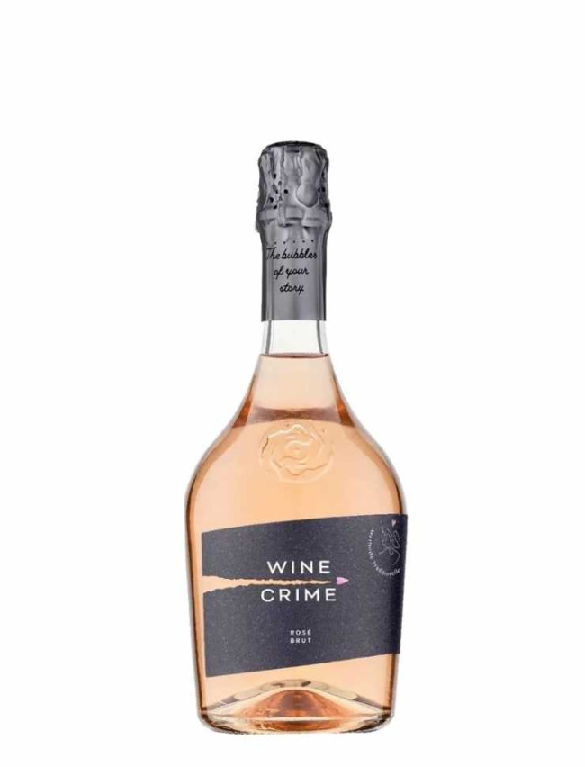 Шампанское «Wine Crime» розовое брют, Domeniile Cuza. 0,75