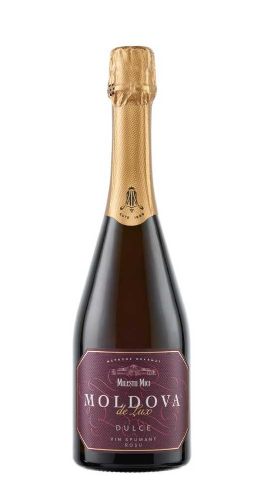 Шампанское «Moldova de Lux» красное сладкое, Milestii Mici. 0,75 Шампанское «Moldova de Lux» красное сладкое, Milestii Mici. 0,75