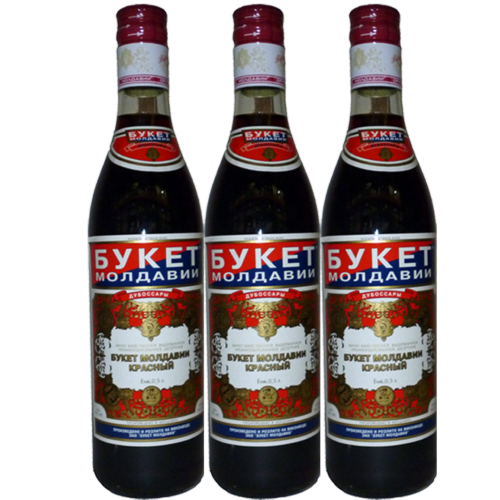 Вино «Букет Молдавии» Красный. 0,5 л.