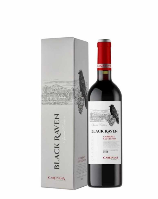 Вино «Black Raven» 2002 Cabernet Sauvignon, Carlevana. 0,75