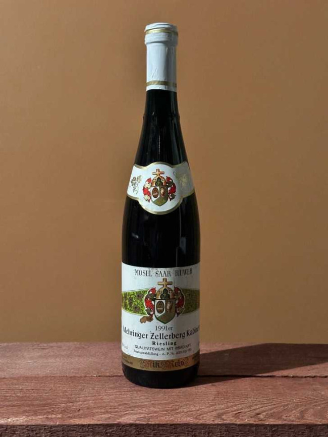 Вино «Mehringer Zellerberg» Riesling Kabinett 1991 года, Nik. Weis. 0,75 л.