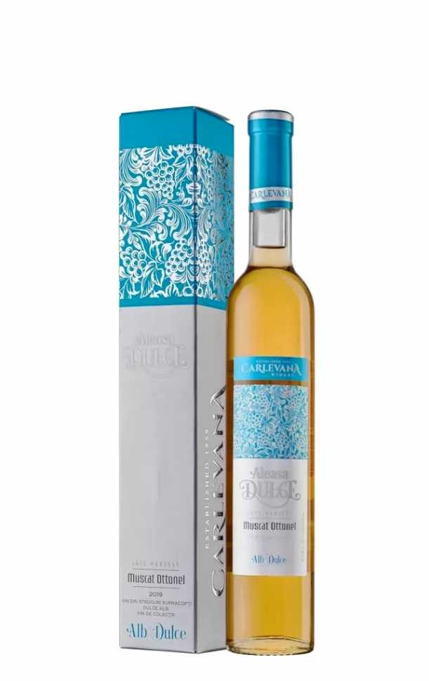 Вино «Aleasa Dulce» 2019 Muscat Ottonel, Late Harvest, Carlevana. 0,5