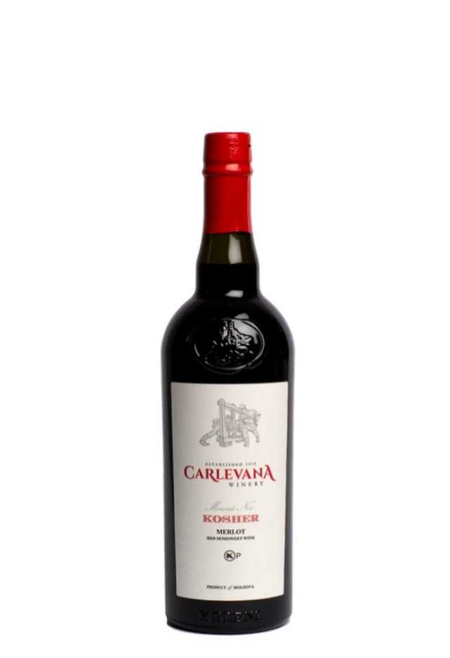 Вино «Merlot» 2015 Kosher полусладкое, Carlevana. 0,75