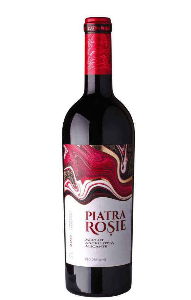 Вино «Piatra Rosie» 2020 Merlot - Ancellotta - Alicante, Cojusna. 0,75